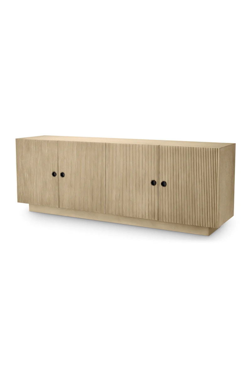 Commode 4 portes en chene rainure | Eichholtz Dimitrios | OROA.fr