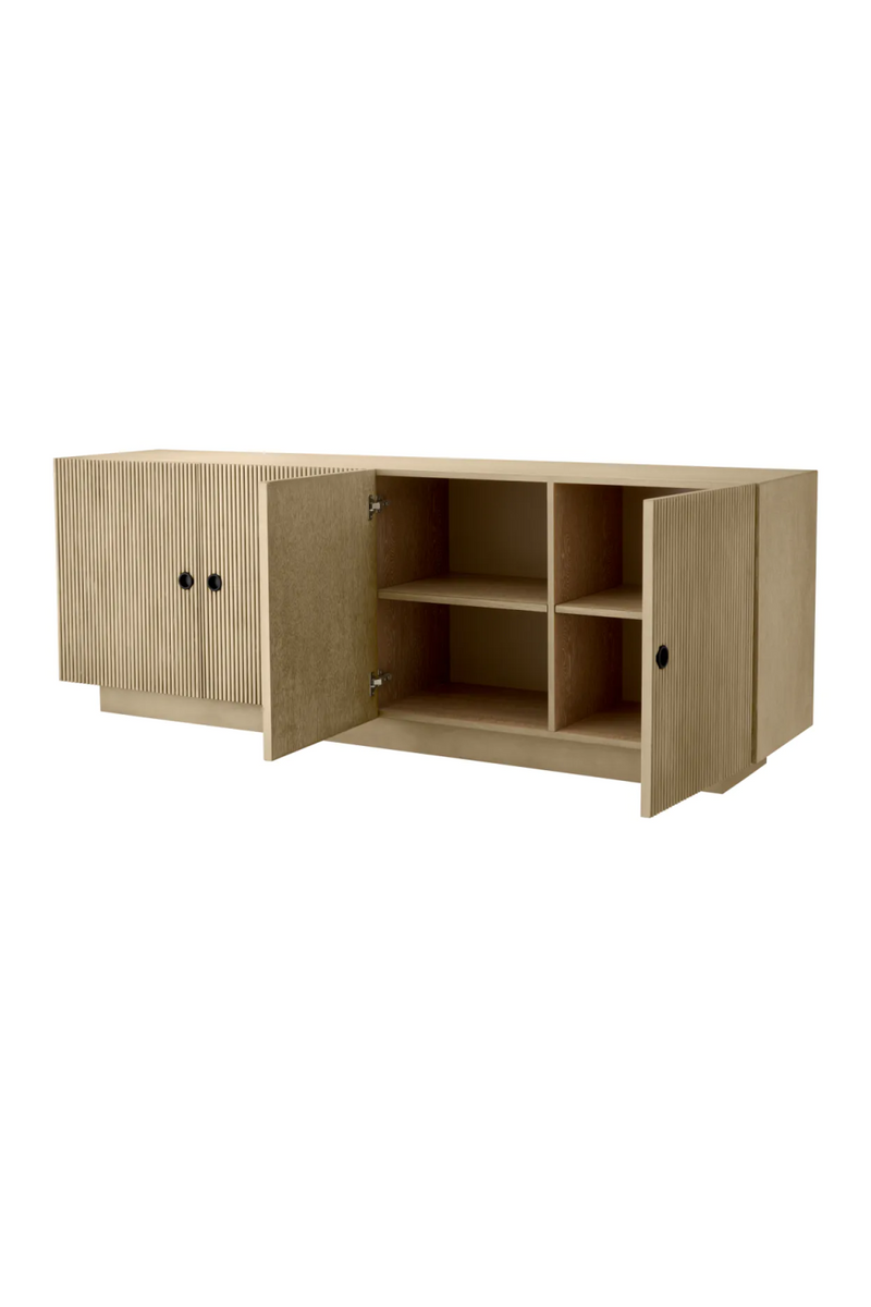 Commode 4 portes en chene rainure | Eichholtz Dimitrios | OROA.fr