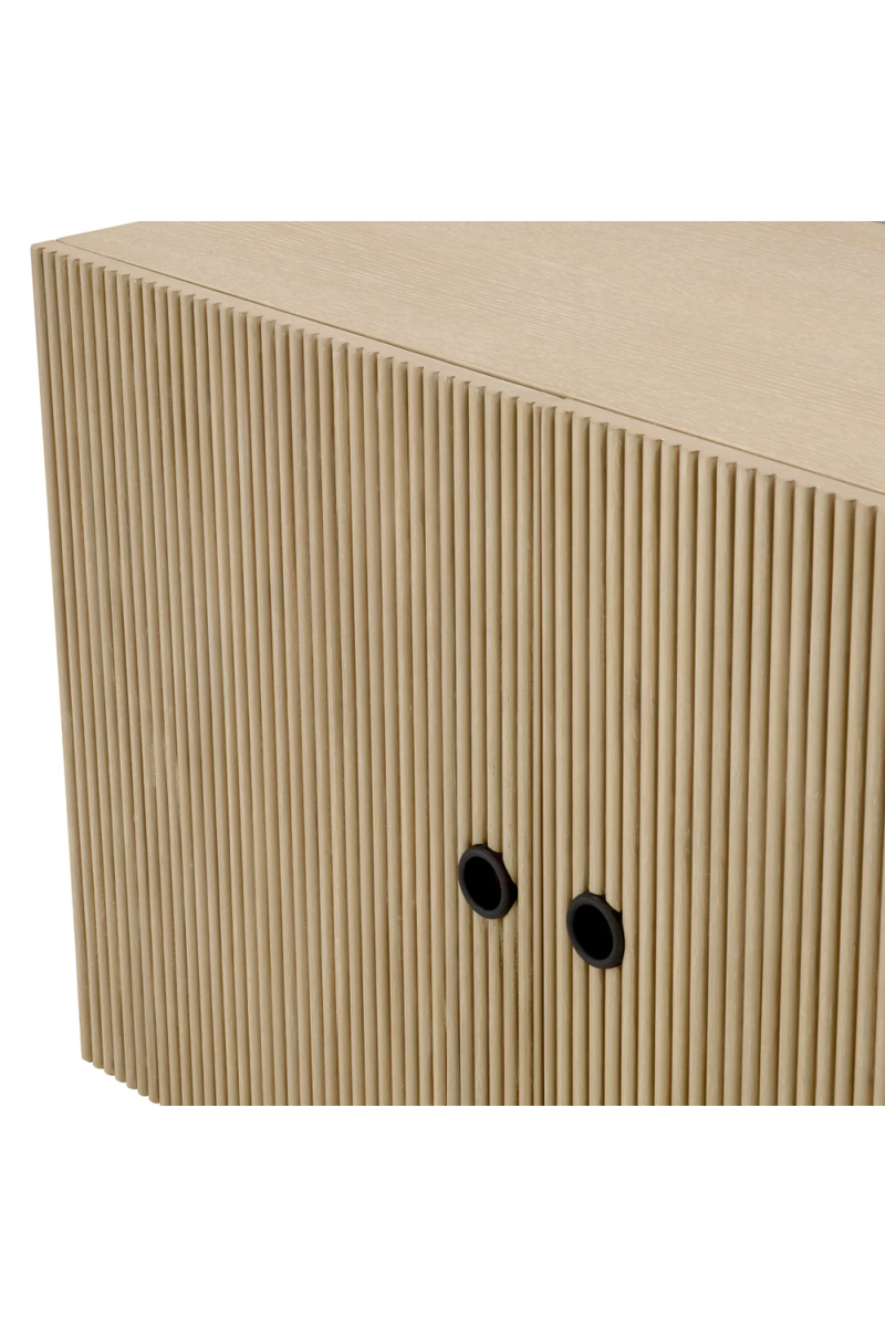 Commode 4 portes en chene rainure | Eichholtz Dimitrios | OROA.fr