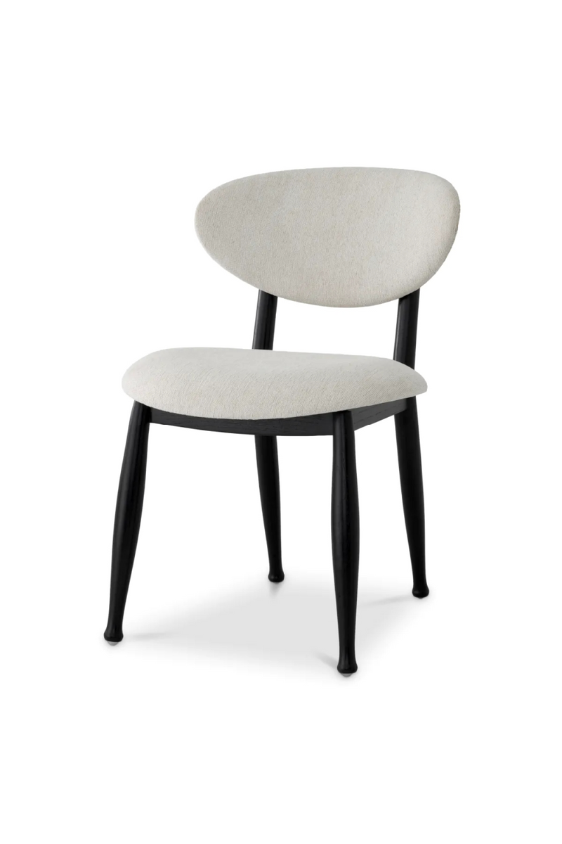 Chaise de salle à manger noire capitonnée | Eichholtz Allston | OROA.fr