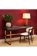 Chaise de salle à manger noire capitonnée | Eichholtz Allston | OROA.fr