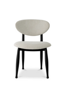 Chaise de salle à manger noire capitonnée | Eichholtz Allston | OROA.fr