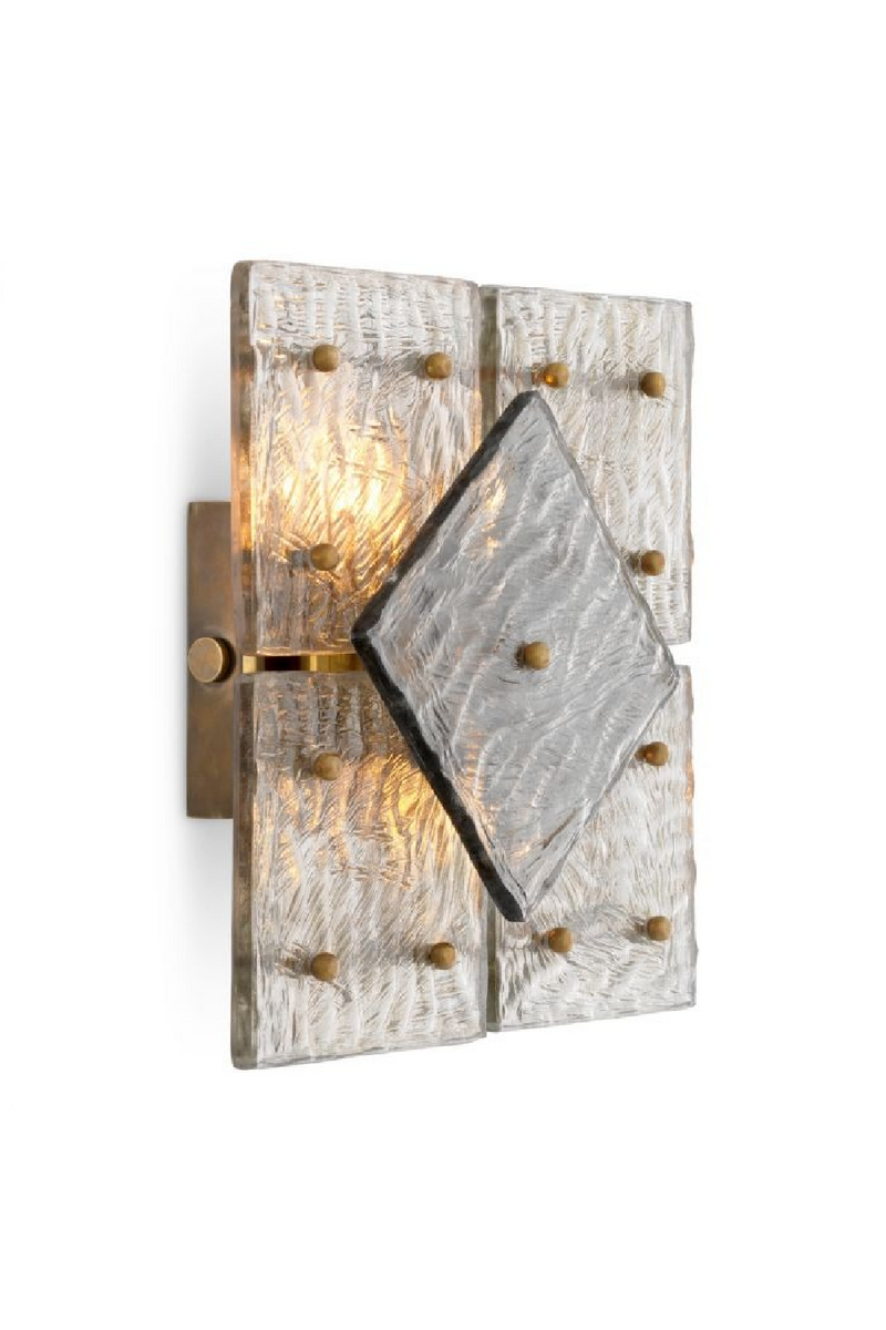 Applique Murale Carrée en Verre Soufflé à la Main | Eichholtz Hestia | OROA.fr