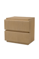 Table De Nuit A 2 Tiroirs En Chêne Naturel | Eichholtz Colston | OROA.fr