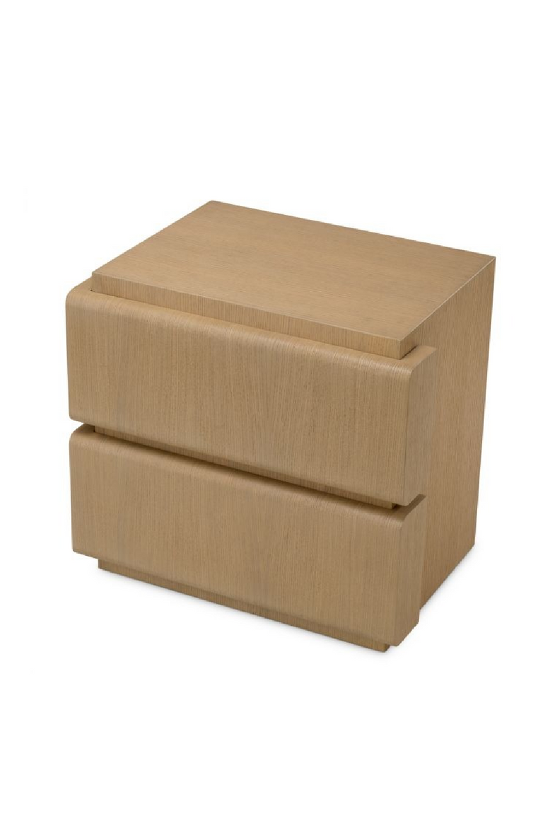 Table De Nuit A 2 Tiroirs En Chêne Naturel | Eichholtz Colston | OROA.fr