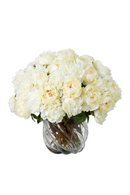 Bouquet de fleurs artificielles blanches (48 pièces) | Eichholtz Peonies | OROA.fr