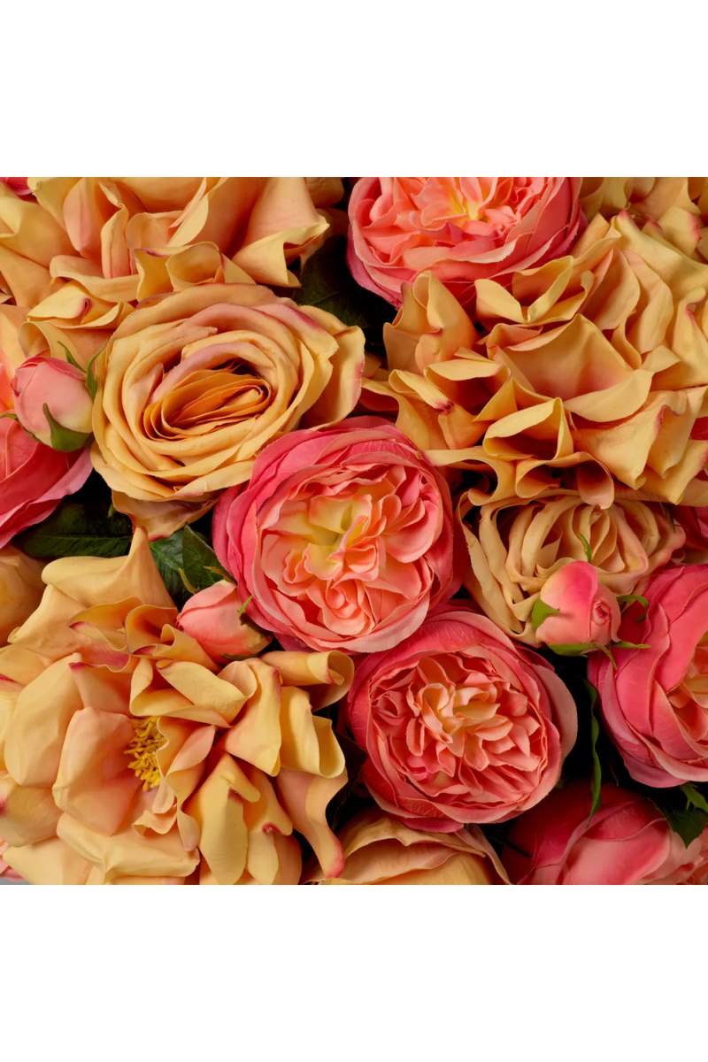 Bouquet de roses de jardin artificielles pêche (72 pièces) | Eichholtz Roses | OROA.fr