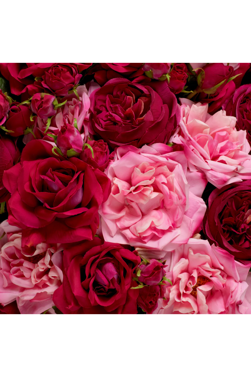 Bouquet de fleurs artificielles rose rouge à trois tons (72 pièces) | Eichholtz Roses | OROA.fr