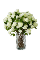 Bouquet de fleurs artificielles boule de neige blanche (36 pièces) | Eichholtz Hydrangeas | OROA.fr