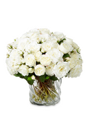 Bouquet de fleurs artificielles blanches à trois tons (72 pièces) | Eichholtz Roses | OROA.fr