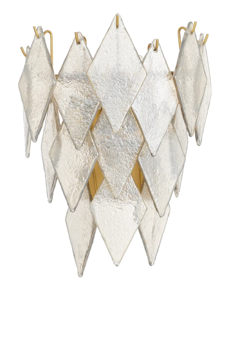 Applique en verre finition Laiton ancien I Eichholtz Rhombus | OROA.fr
