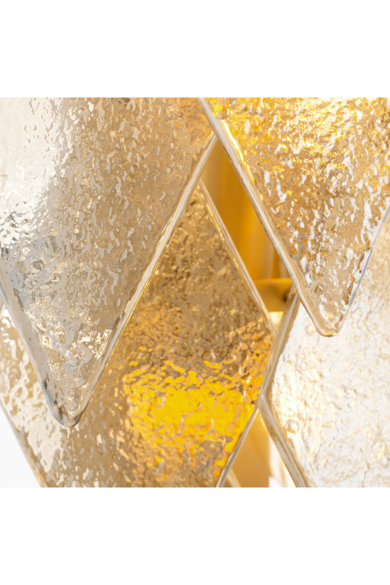Applique en verre finition Laiton ancien I Eichholtz Rhombus | OROA.fr