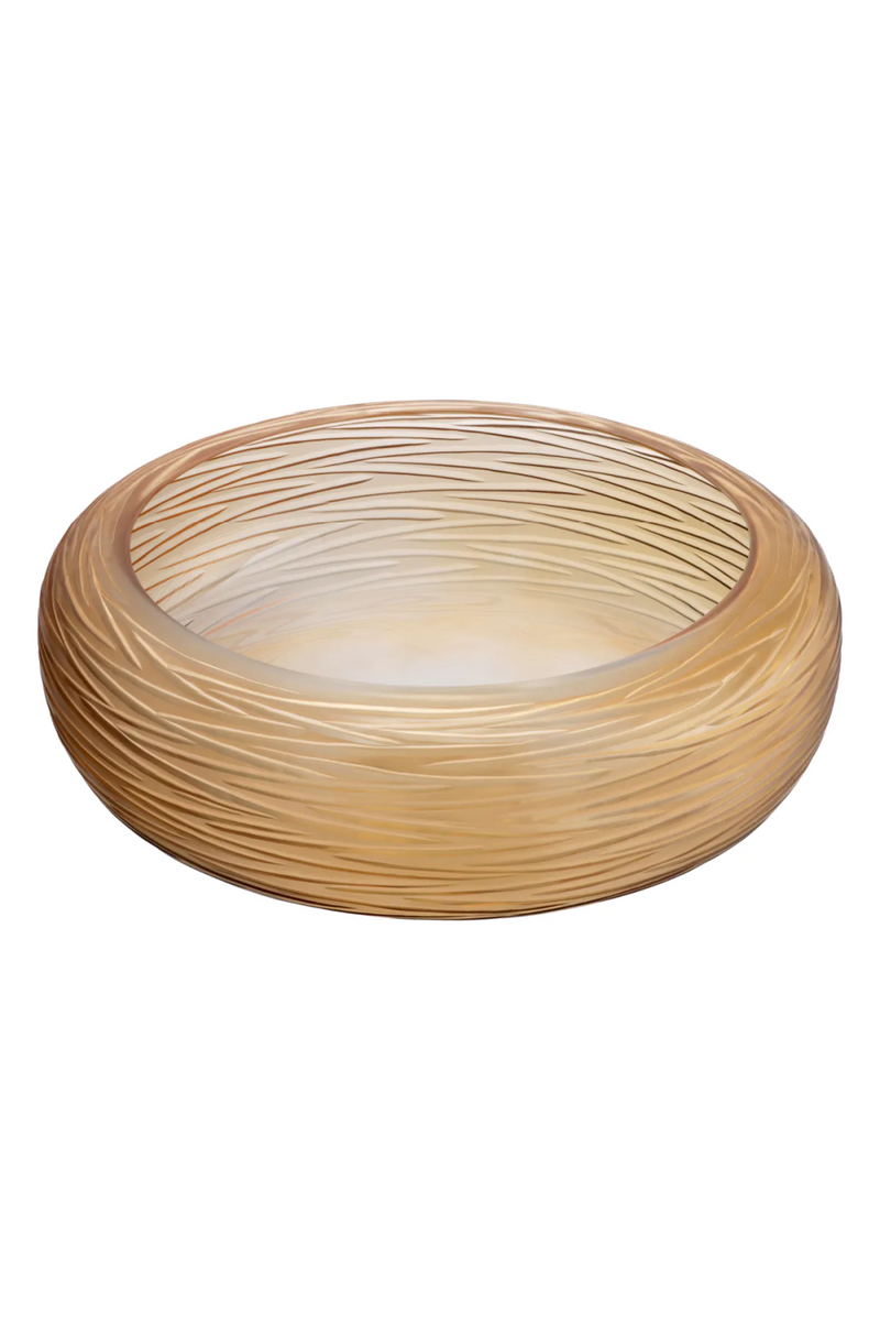 Bol en verre soufflé recyclé pêche | Eichholtz Alessio | OROA.fr