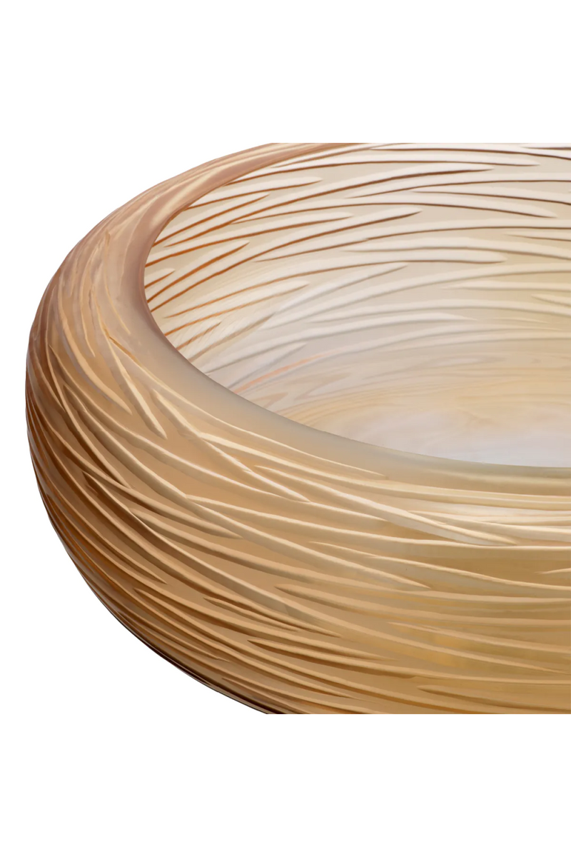 Bol en verre soufflé recyclé pêche | Eichholtz Alessio | OROA.fr