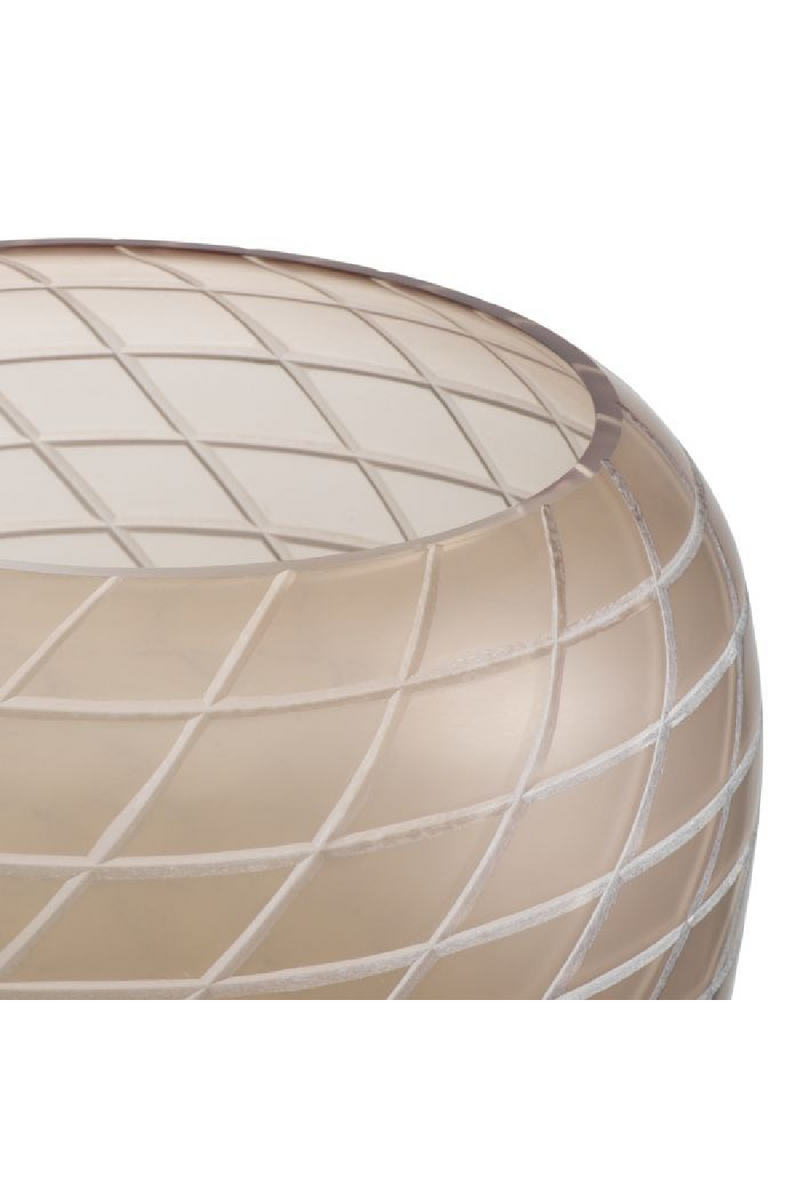 Vase En Verre Taillé A La Main A Motifs | Eichholtz Tarano | OROA.fr