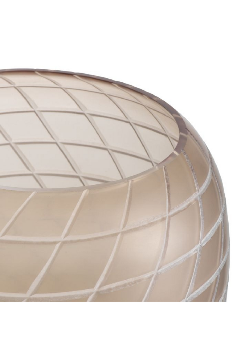 Vase En Verre Taillé A La Main A Motifs | Eichholtz Tarano | OROA.fr