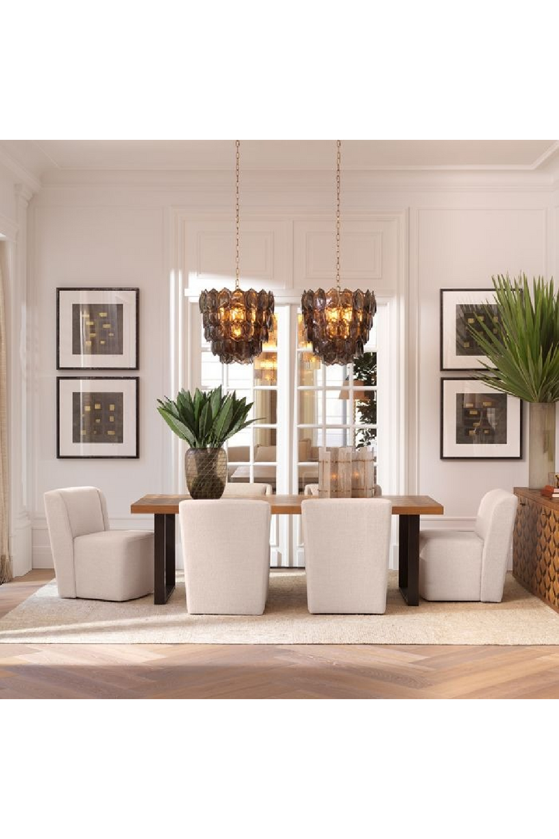 Vase En Verre Taillé A La Main A Motifs | Eichholtz Tarano | OROA.fr