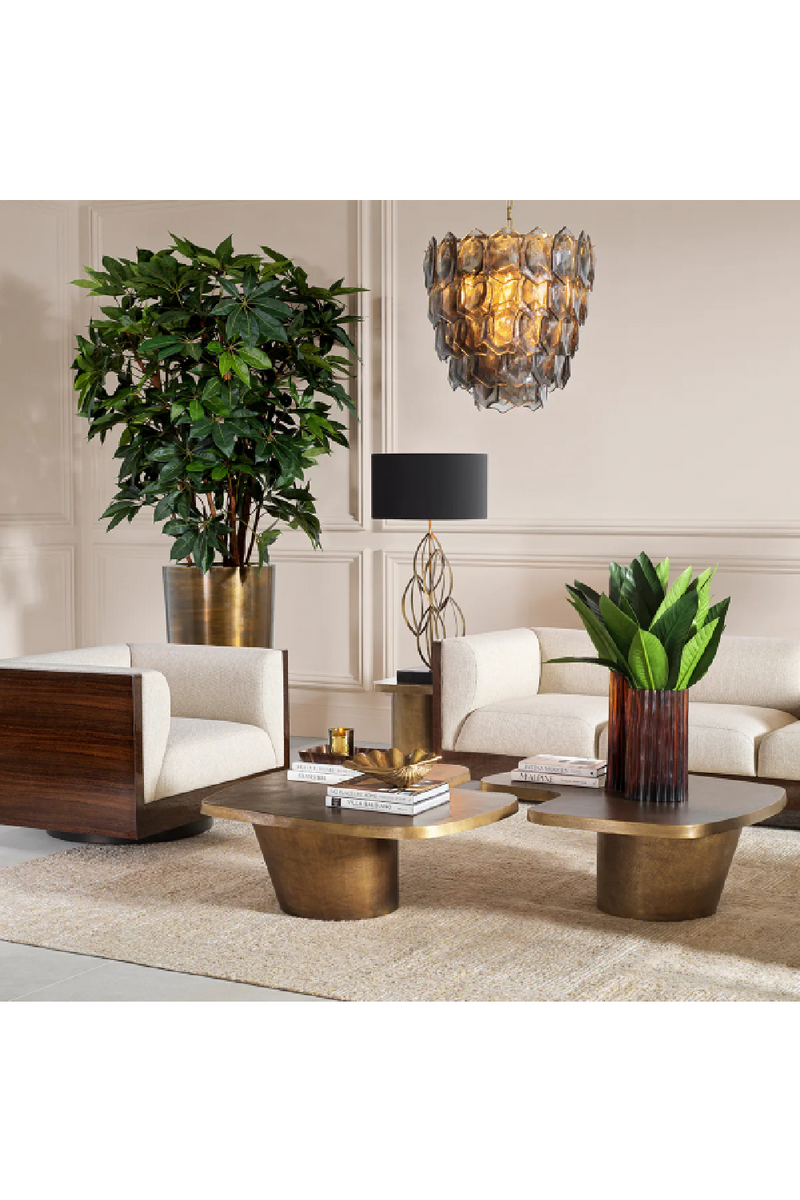 Vase en verre ambré cannelé | Eichholtz Vivente | OROA.fr