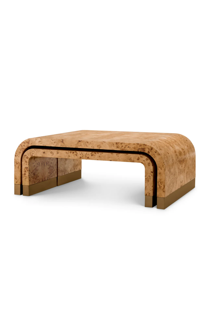Ensemble de tables basses en ronce de mappa (3) | Eichholtz Quinton | OROA.fr