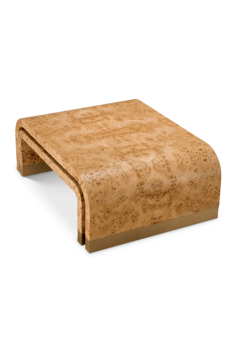 Ensemble de tables basses en ronce de mappa (3) | Eichholtz Quinton | OROA.fr