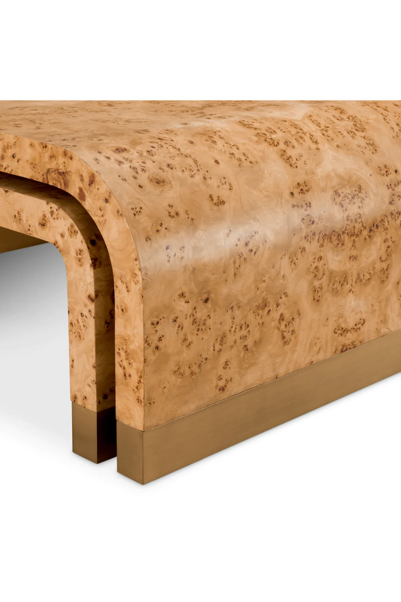 Ensemble de tables basses en ronce de mappa (3) | Eichholtz Quinton | OROA.fr