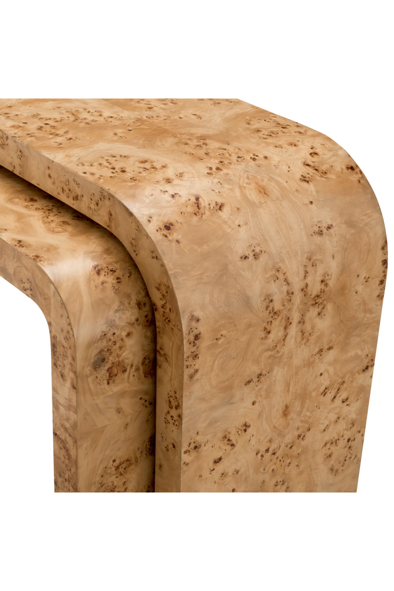 Ensemble de consoles en ronce de mappa (2) | Eichholtz Quinton | OROA.fr