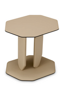 Table d'appoint en cuir brun clair | Eichholtz Maurizio | OROA.fr
