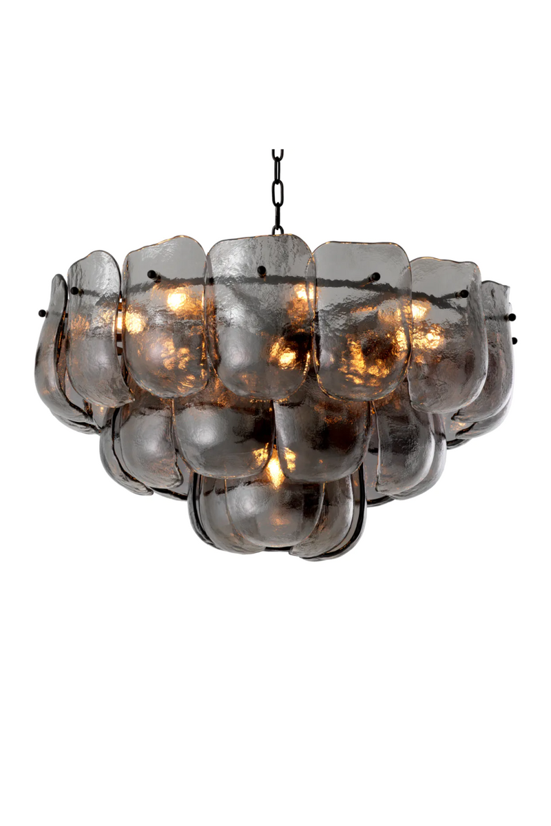 Lustre à étages en plaques de verre | Eichholtz Gustave | OROA.fr