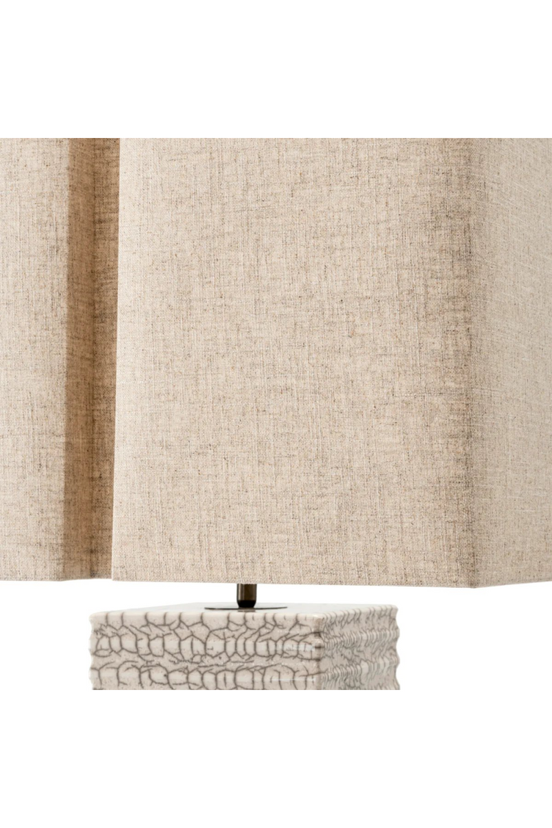 Lampadaire en céramique blanche et raku | Eichholtz Division | Meubleluxe.fr