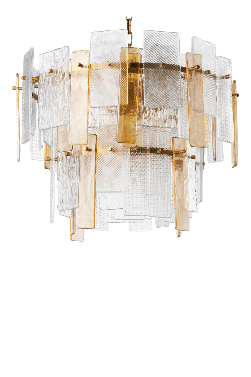 Lustre en verre texturé | Eichholtz Cassiano | OROA.fr