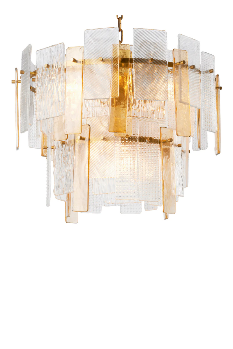 Lustre en verre texturé | Eichholtz Cassiano | OROA.fr