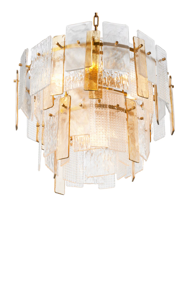 Lustre en verre texturé | Eichholtz Cassiano | OROA.fr