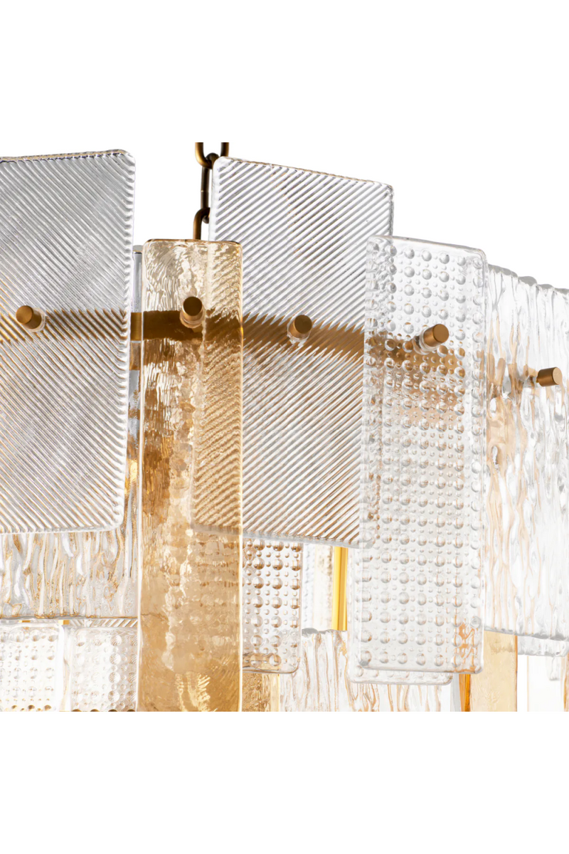 Lustre en verre texturé | Eichholtz Cassiano | OROA.fr