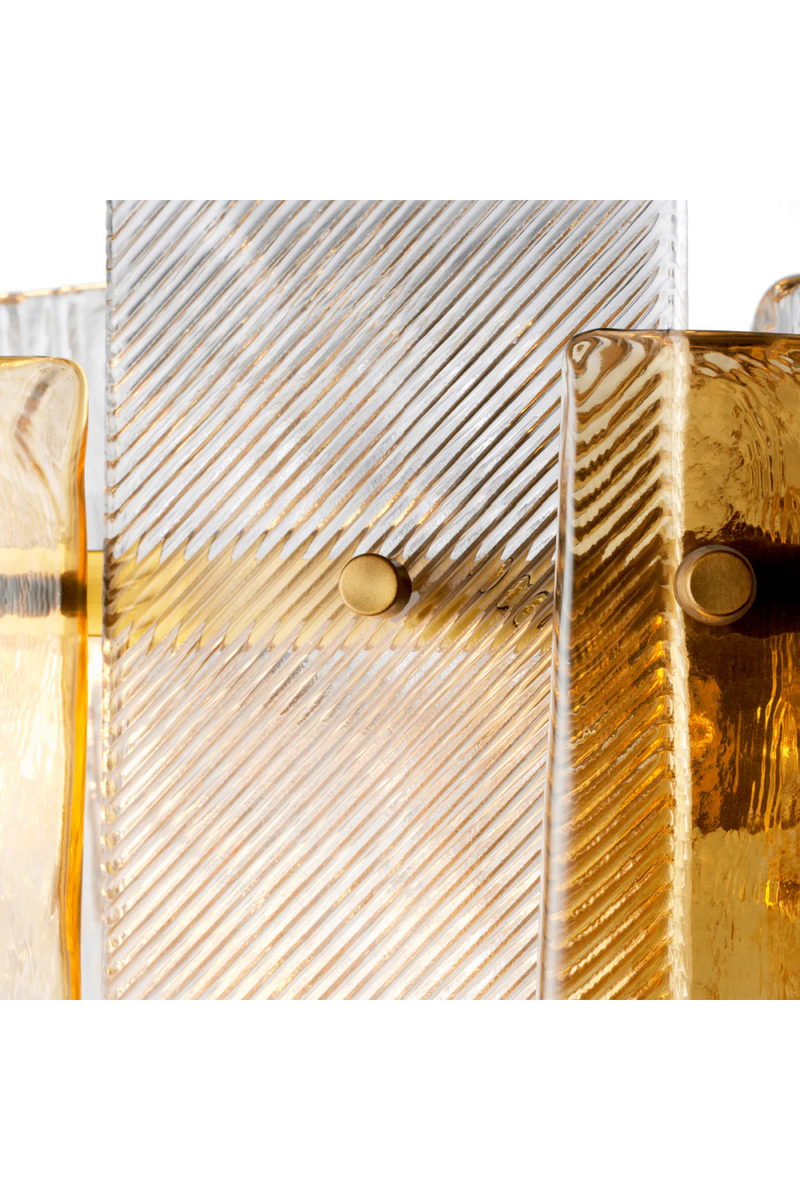 Lustre en verre texturé | Eichholtz Cassiano | OROA.fr