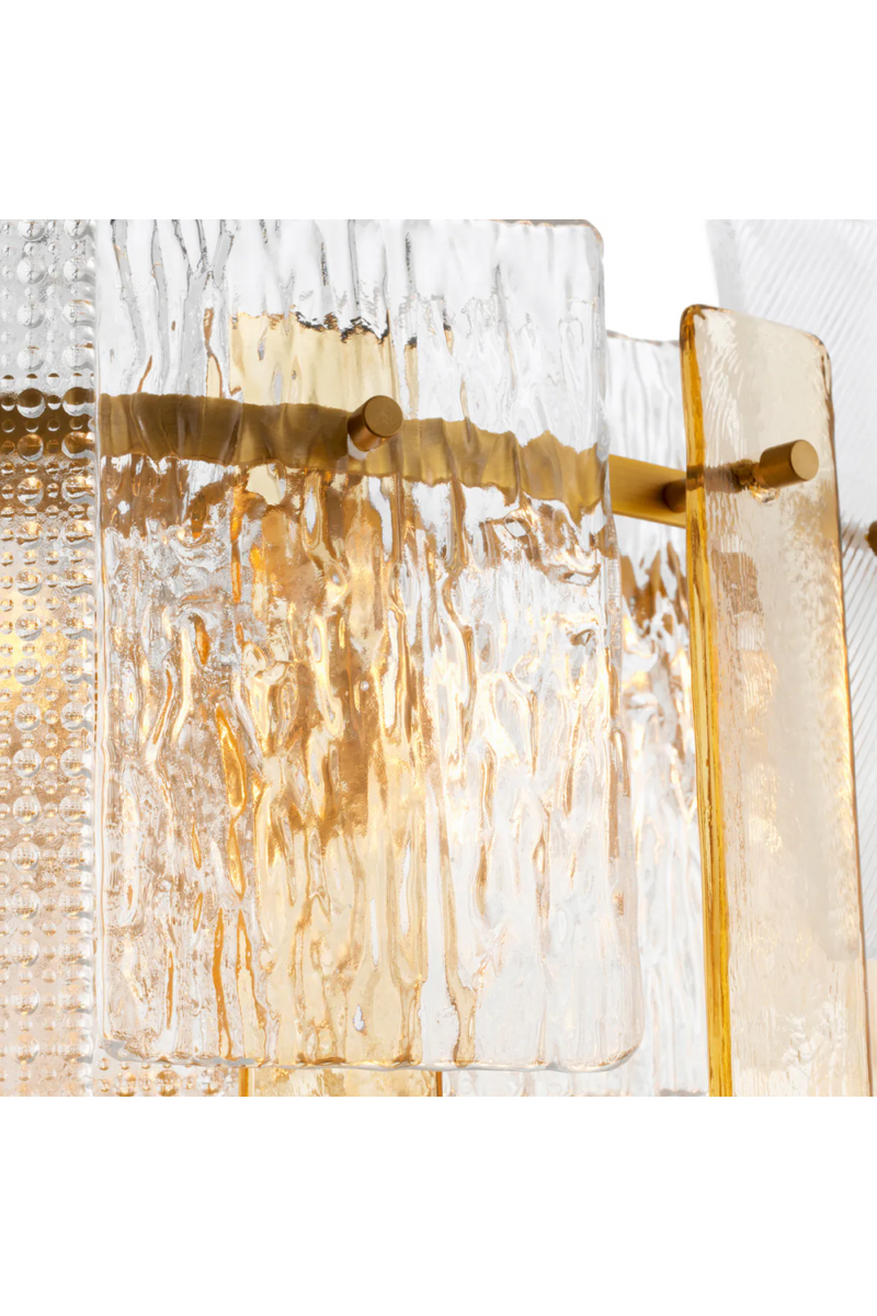 Lustre en verre texturé | Eichholtz Cassiano | OROA.fr