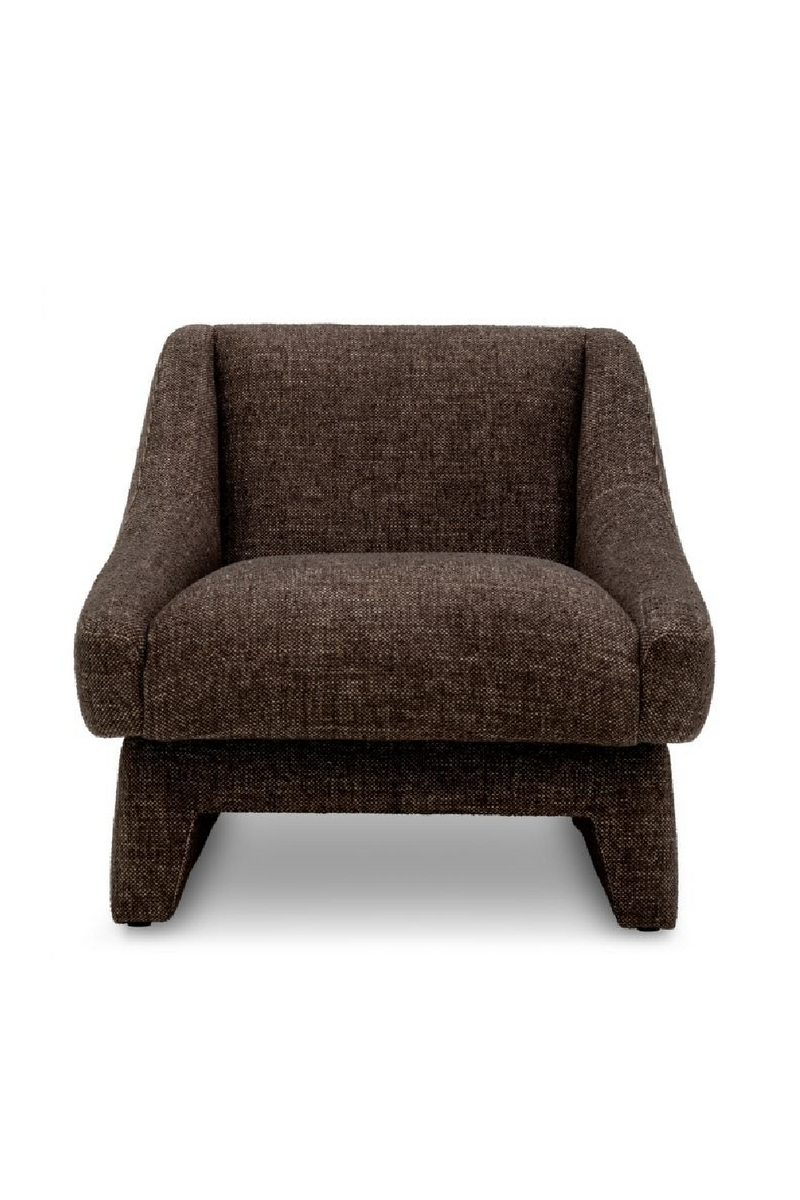 Fauteuil De Salon Brun A Accoudoirs Inclinés | Eichholtz Valore | OROA.fr