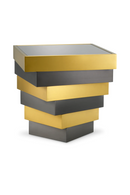 Table d appoint a niveaux en verre fume | Eichholtz Zamora | OROA.fr