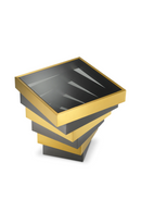 Table d appoint a niveaux en verre fume | Eichholtz Zamora | OROA.fr