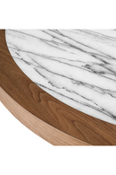 Table de salle a manger ronde en placage de noyer | Eichholtz Presedio | OROA.fr