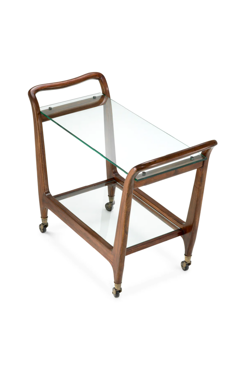 Chariot en verre a cadre en bois| Eichholtz Julianne | OROA.fr