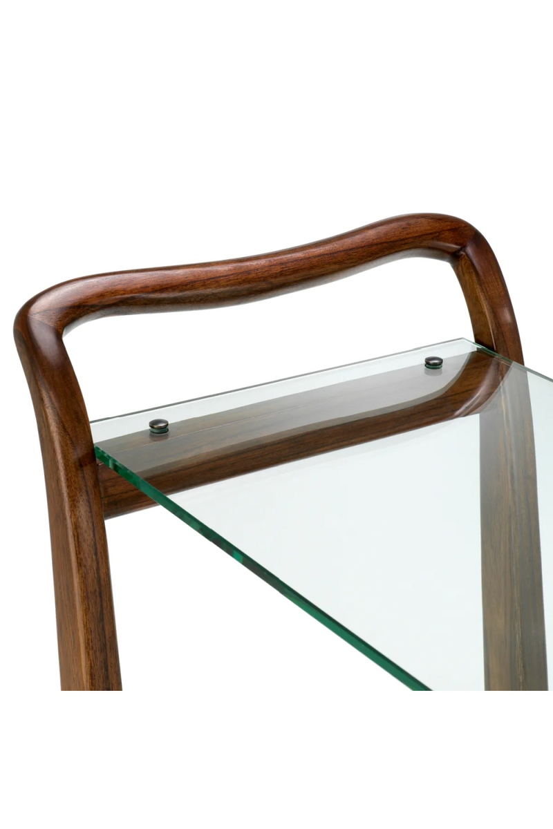 Chariot en verre a cadre en bois| Eichholtz Julianne | OROA.fr