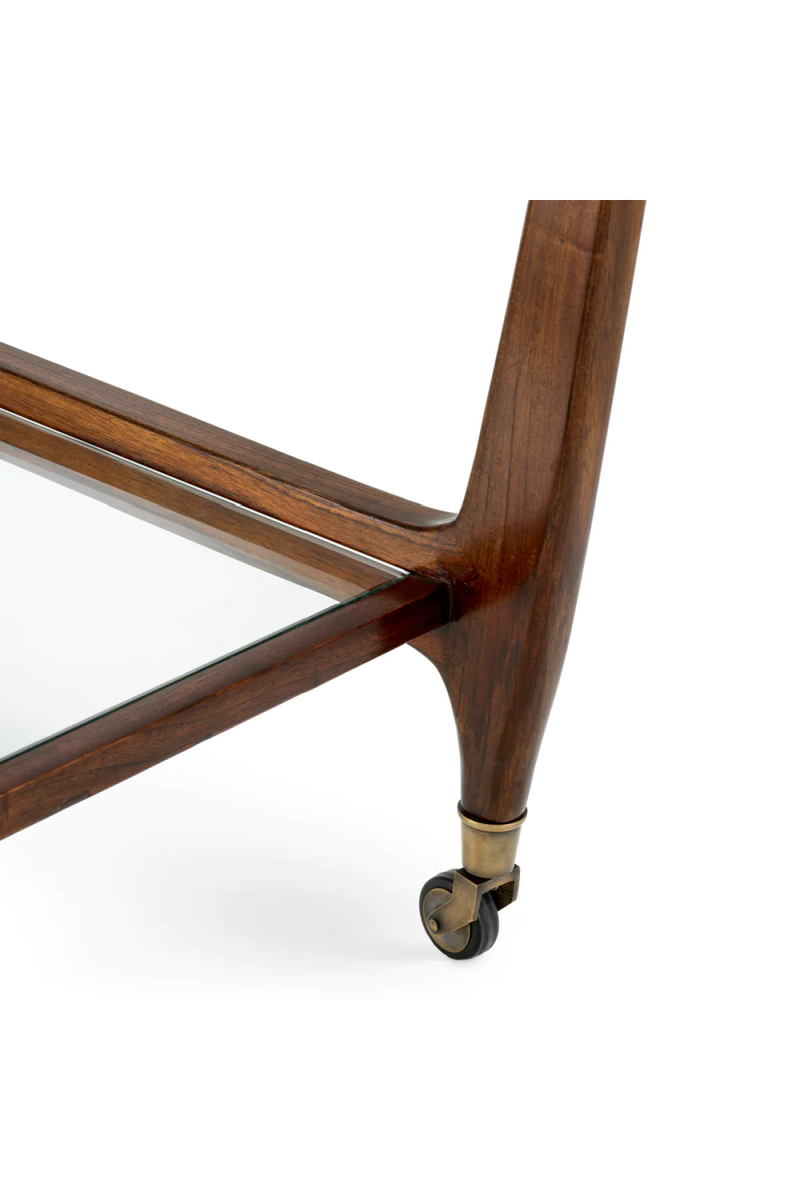 Chariot en verre a cadre en bois| Eichholtz Julianne | OROA.fr