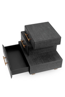 Table de chevet en placage de chêne charbon | Eichholtz Evendale | OROA.fr