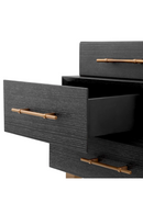 Table de chevet en placage de chêne charbon | Eichholtz Evendale | OROA.fr