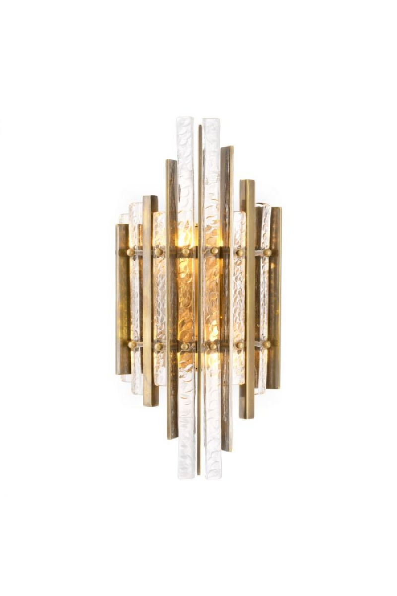 Applique Murale A Panneau De Verre Taillé A La Main | Eichholtz Leonora | OROA.fr