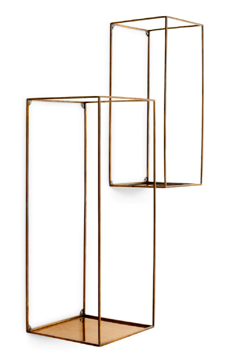 Ensemble de racks muraux en laiton vintage (2) | Eichholtz Deco | OROA.fr