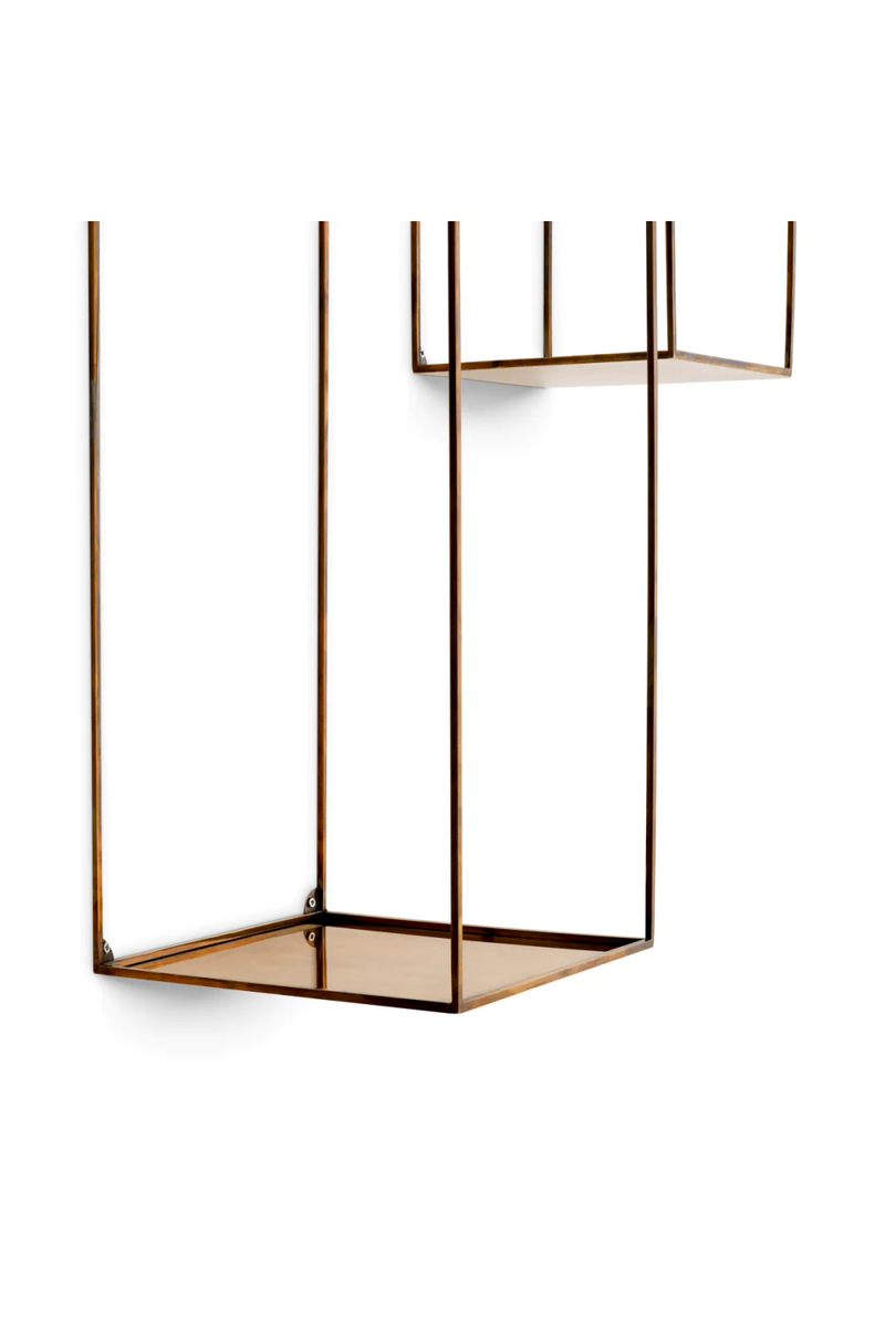Ensemble de racks muraux en laiton vintage (2) | Eichholtz Deco | OROA.fr