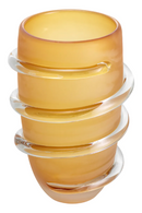 Vase en verre jaune givré | Eichholtz Eliano L | OROA.fr