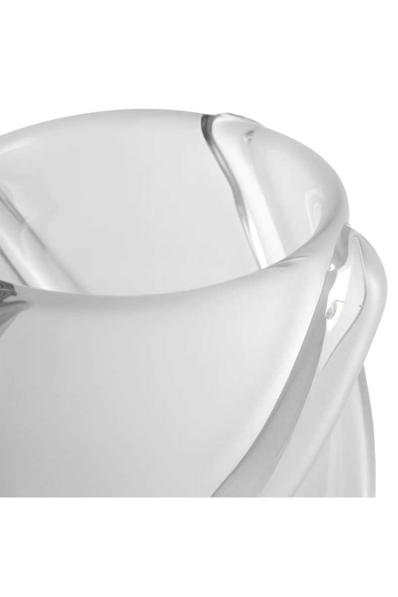 Vase en verre blanc givré | Eichholtz Celestino L | OROA.fr