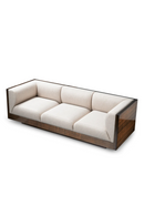 Canapé en placage d’eucalyptus haute brillance | Eichholtz Sebastian | OROA.fr